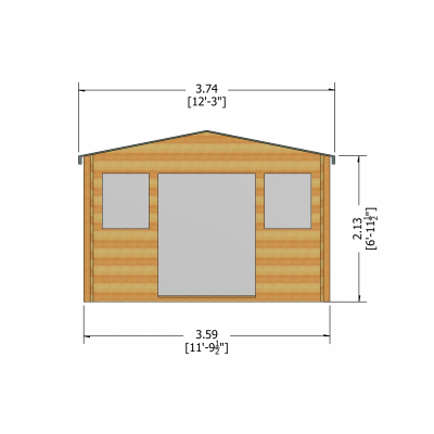 Clipstone Log Cabin 12ft G x 8ft