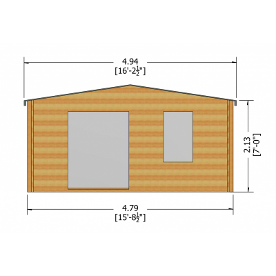 Glenmore Log Cabin 16ft G x 10ft