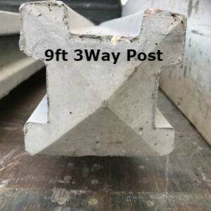 9ft Concrete 3way Post