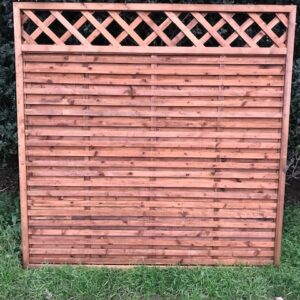 Hit & Miss Fence Panel with trellis 6ft x 6ft