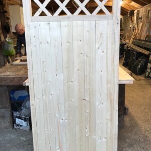 Tongue and groove Trellis Top Framed Gate