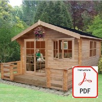 Abbeyford Log Cabin 12G x 10ft x 44mm log Fitting instruction