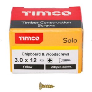 Solo Chipboard & Woodscrews 3.0 x 12