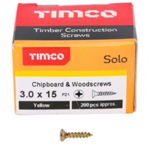 Solo Chipboard & Woodscrews 3.0 x 15