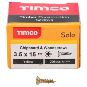 Solo Chipboard & Woodscrews 3.5 x 15