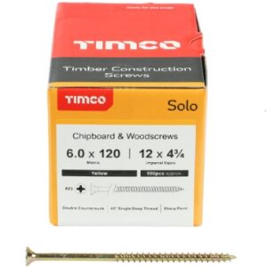 Solo Chipboard & Woodscrews 6.0 x 120